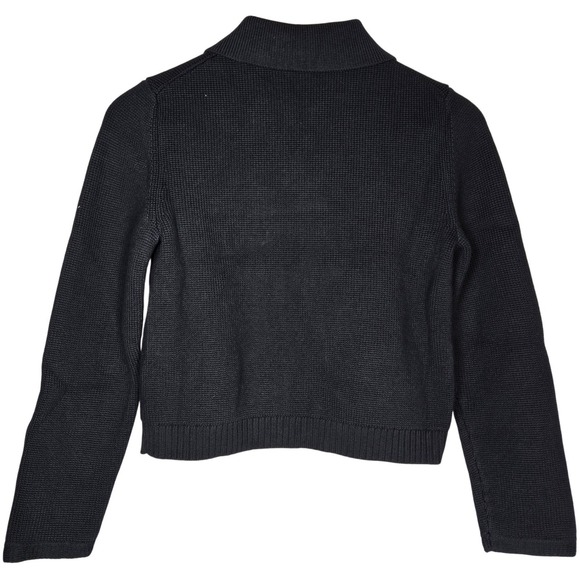 J. Crew Marielle cropped cardigan Black CK498 XS NWT Knit Double Breasted Jacket - Picture 2 of 11